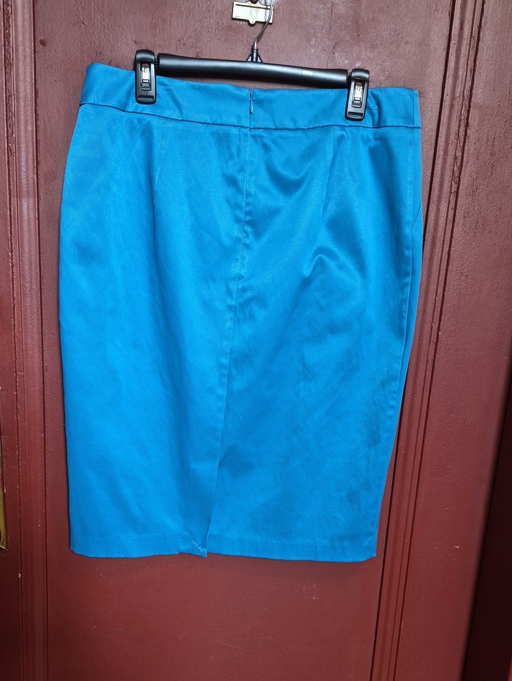 New York & Company 7th Ave Design Studio Bright Teal Pencil Skirt Size 14